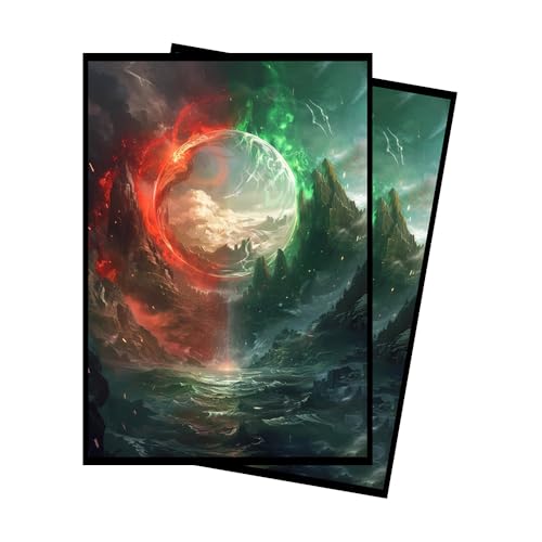 Green Red - MTG Card Sleeves, 104ct, Standard Size, Smooth | Perfect for Double Sleeving, Smudge Resistant Matte Back, Standard 66x92mm - Compatible with Magic The Gathering & TCG Cards - color: Green Red