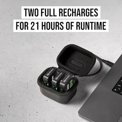 RØDE Charge Case+ | Charging Case for the Wireless GO (Gen 3) with Two Full Extra Recharges for 21 Hours Total Battery Life and Data Transfer | Charging Case for the Wireless GO (Gen 3) - color: Wireless GO Gen 3 Recharge Case