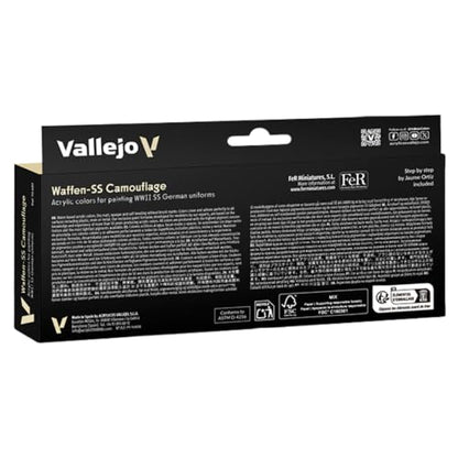 Vallejo - Waffen-SS Camouflage Acrylic Paint Set | Model Color | Figure Color Series Miniature Model Kit to Achieve Historical Accuracy with Artist-Grade Pigments | 8 Bottles x 18 ml. (0.60 fl.oz) - style: Waffen-SS Camouflage