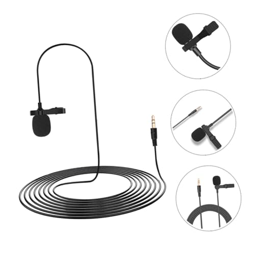 Clip Lavalier Microphone for Live Streaming and Meetings Compatible Pocket Sturdy Collar Clip for Secure Use Sound Capture for Vlogs and Gaming