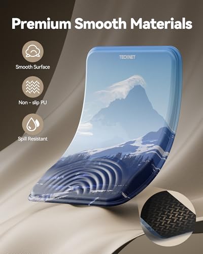 Ergonomic Mouse Pad with Wrist Rest, Mousepad with Wrist Support with Built-in Memory Foam and Ergonomic Slope Design Relieves Carpal Tunnel Syndrome Pain，Desk Computer Office Gaming Mouse Pads - color: Mountain Peak