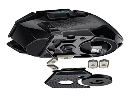 Logitech G502 Lightspeed Wireless Gaming Mouse, 25K Hero Gaming Sensor, 25600 DPI, RGB, Ultra-Light, 11 Programmable Buttons, Long Life Battery, PowerPlay-Compatible, PC - Black | HERO 25K Sensor, 25600 DPI, RGB, Weights, 11 Buttons, Long Battery, POWERPL