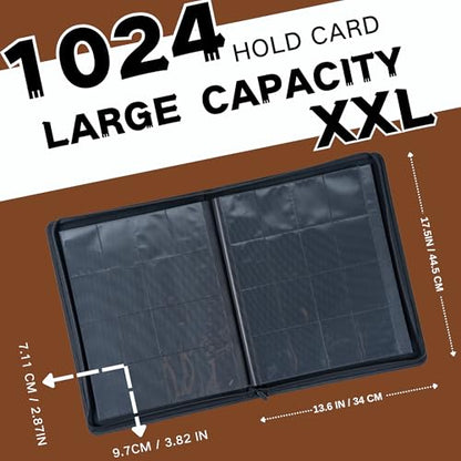 1000+ Pockets Trading Card Binder, 16-Pocket Card Ablum Compatible with MTG,Sports Cards & Other Standard Size Trading Cards (Hight Green) - color: Hight Green