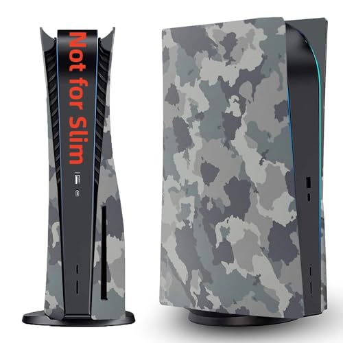 Face Plates Cover Skins Shell Panels for PS5 Disc Edition Console, Accessories for PlayStation 5 Protective Faceplates (Gray Camouflage) - color: Gray Camouflage