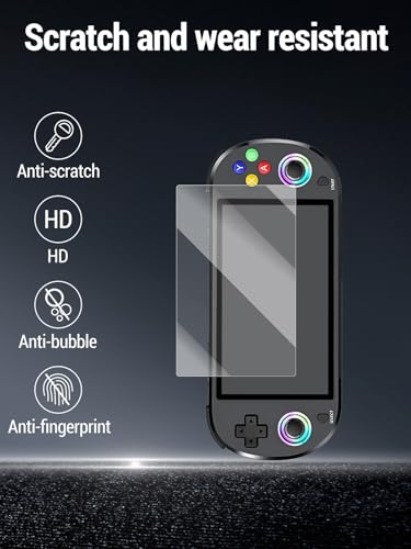 for M22pro Retro Handheld Game Console HD screen protector, 9H tempered glass, drop-proof, scratch-proof, bubble-free, for M22pro（5-inch）2 Pack.