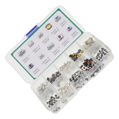 250pcs Push Button Switch Kit Momentary Tactile Push Switches for Car Arcade Game Parts Replacement Automotive