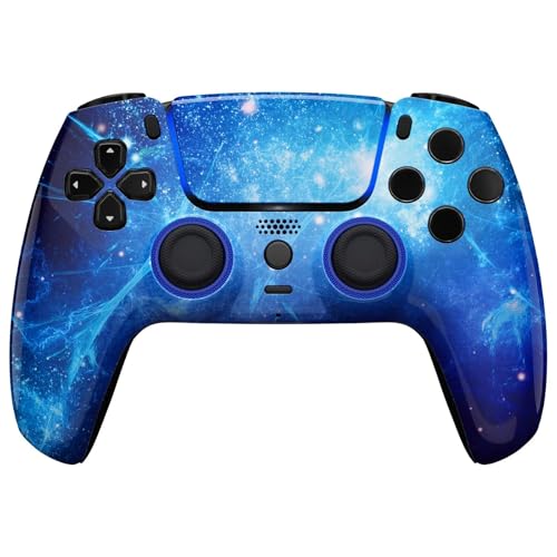 Custom Wireless Controller for PS5 - Hand Airbrushed & Multiple Designs Available (Blue Nebula) - color: Blue Nebula