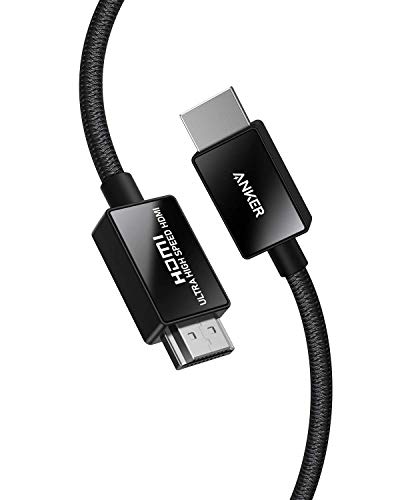 Anker HDMI 2.1 Cable, 48Gbps Ultra High Speed Cord with 8K@60Hz, 6.6ft | Supports 8K@60Hz and 4K@120Hz, HDR Quality, Compatible with PS5, Xbox, Samsung TVs and More - size: 6.6 Feet