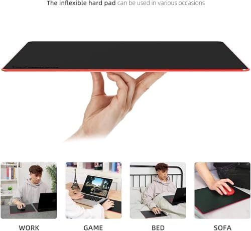 Mouse Pad, Resin Hard Surface Mouse Mat Polymer Silicone Bottom Gaming Mousepad No Smell Waterproof for Games, Office 24 x 20cm (9.5 x 7.8in) - size: S: 9.5 x 7.8 in