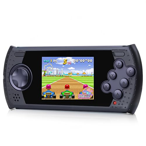 16 Bit Handheld Game for Kids Built-in 230 HD Classic Retro Video Games USB Rechargeable 3.0 Inch Childrens Travel Electronics Toys Portable Gaming Player System Gift for Boys Girls Ages 4-8-12 - style: Black