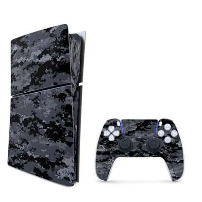 MightySkins Skin Compatible with Playstation 5 Slim Digital Edition Bundle - Digital Camo | Protective, Durable, and Unique Vinyl Decal wrap Cover | Easy to Apply | Made in The USA - color: Digital Camo, size: Playstation 5 Slim Digital Edition With Contr