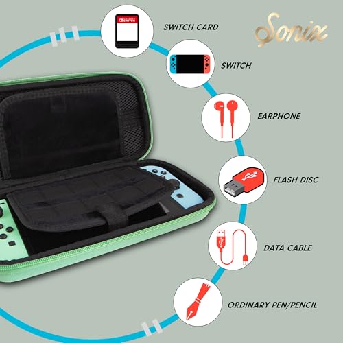 Sonix Carrying Case for Nintendo Switch 1, Protective Travel Case | Light Green - color: Light Green