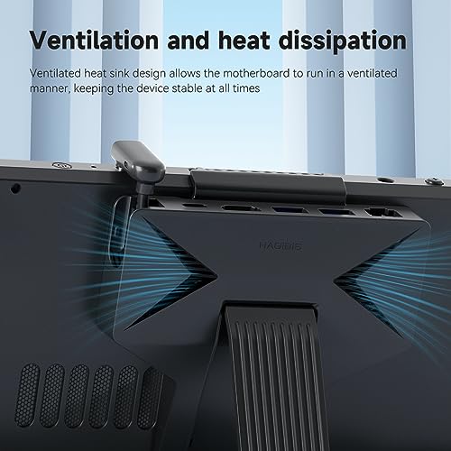 Hagibis Steam Deck Docking Station, 6 in 1 USB-C Dock Stand for SteamDeck OLED with 100W Power Delivery, 4K@60Hz HDMI, 1000Mbps RJ45,2 USB 3.0, Micro SD Card Reader, Portable USB Hub Kickstand