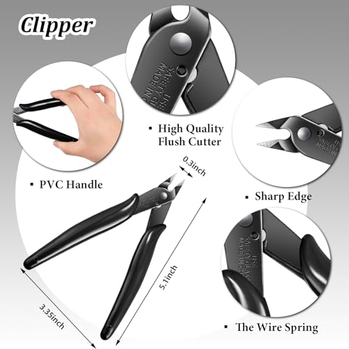 honoson 10 Pcs Metal Earth Tool Kit Pliers Bending Tools for 3D Metal Model | Flat Nose, Needle Nose & Nozzle Pliers, Tab Edge Cylinder Cone Bending, Fits Metal Jigsaw Puzzle Assembly