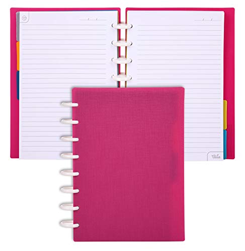 Talia Discbound Notebooks, Planner, Customizable, (90's Pink, Junior (5.5in x 8.5in)) - color: 90's Pink, size: Junior (5.5in x 8.5in)