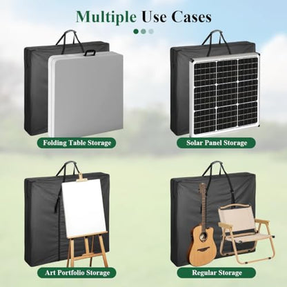 40" Folding Card Table Storage Bag, 40x40 Carry Bag for Square Table | Storage Bag for Mahjong/Camping/Party Table, Waterproof Dustproof Protective Cover - 40x40x2.5 in - size: 40" x 40" x 2.5"