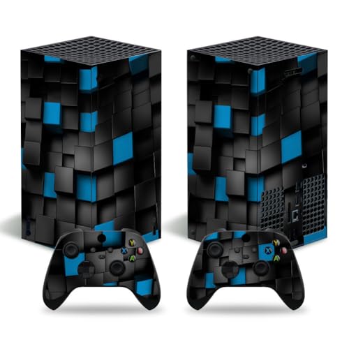 Xbox Series X Digital Stickers Full Body Vinyl Skin Decal Protective Cover for Microsoft Xbox Series X Digital Console and Controllers (Series X Digital Block) - color: Series X digital block