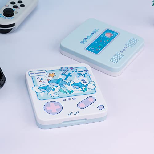 GeekShare Portable Switch Game Card Case - 12 Game Card Slots, Compatible with Switch Lite/Switch/Switch OLED (Shark Party) - size: For Switch 2017/Switch OLED/Switch Lite