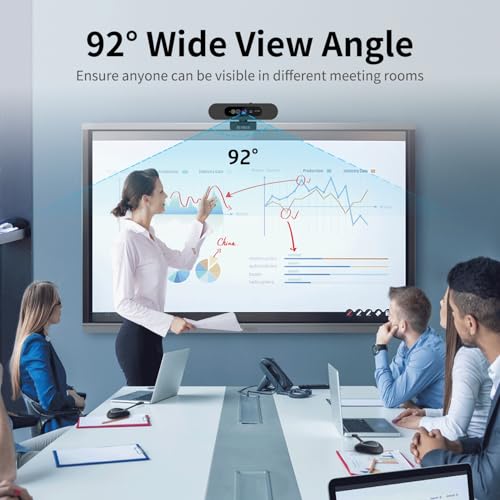 TOALLIN 2K QHD Webcam for Windows Hello Face Login, IR Facial Recognition Camera, USB Webcam with Microphone, 92° Wide Angle View, Computer Web Camera for Video Calls