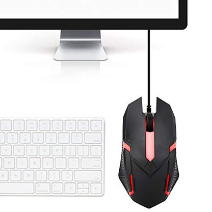 Gaming Mouse Wired,1600DPI Wired Backlight USB Mouse Ergonomic Gaming Notebook Office Gamer Mouse Mice Wired Optical PC Computer Gaming Mice