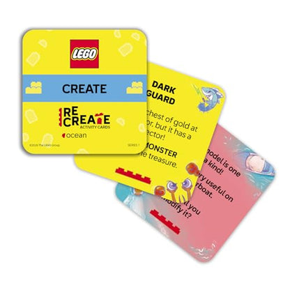 LEGO Recreate Activity Cards – Ocean | Imaginative Building Game with 30+ Activity Cards & 25 LEGO Elements | Ages 6+ | Screen-Free Creativity - style: Ocean