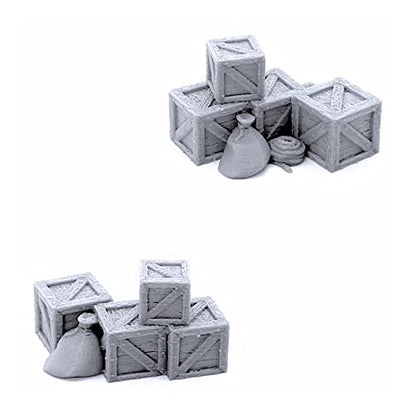 EnderToys Cargo Piles - DND Terrain Scenery for Tabletop 28mm Miniatures Wargame