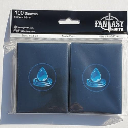Elements I - 100 Textured Matte TCG Card Sleeves - Fits Magic MTG Commander Pokemon and Other Card Games - Playing Card Sleeves (Water) - style: Water