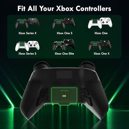 2 Pack 1100mAh Rechargeable Controller Battery Pack with 4 Back Covers for Xbox Series S|X/Xbox One S/X/One Elite Remote Play,Charge Kit Included Type-C Charging Cable