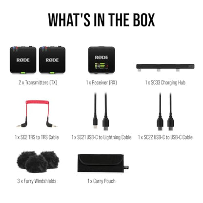 RØDE Wireless GO III (Gen 3) – Compact Wireless Mic – Pristine Audio, 32-bit Float Recording, Automatic Level Control, for Phones, Cameras and Computers (Black) | Dual-Channel, 32-Bit Float Recording, Series Iv 2.4ghz, 260m Range, USB-C, Up to 7-Hr Batter