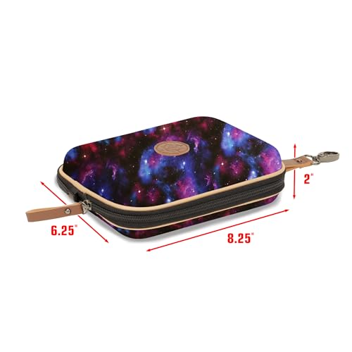 ENHANCE Designer Edition Dice Tray - Stylish Dice Case and Dice Holder for 28+ Dice with EVA Shell Protection - Dice Rolling Tray with Removable Dice Holder for DnD, Other RPG Games (Galaxy) - color: Galaxy