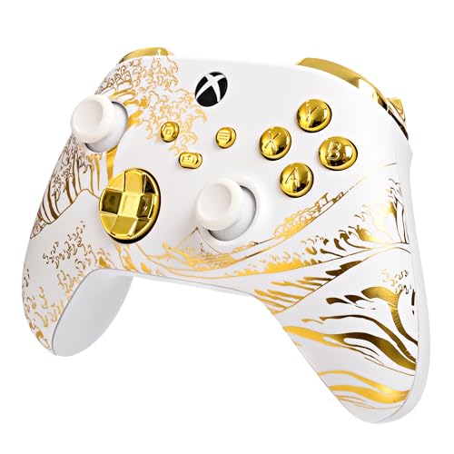 Crazy Controllerz Customz Series Custom Wireless Controller for Xbox One Series X S PC - Gold Crush Design - color: XS GOLD CRUSH