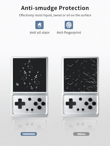 3 Pack Screen Protector for ANBERNIC RG Rotate Handheld Game Console Tempered Glass Film,Anti-Scratch，Easy Installation,9H Hardness