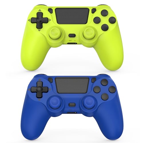 SHINXIN 2 Pack Wireless Controller Compatible with PS4/Slim/Pro/PC | with Dual Vibration/3.5mm Audio/Type-C Port and 2 pcs Type-C Cable