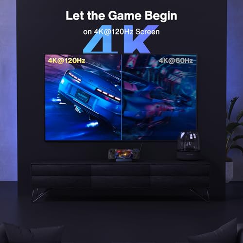 iVANKY 4K@144Hz Steam Deck Dock, 8-in-1 Docking Station with 100W Adapter | For Legion Go/ROG Ally X/ROG Ally, Valve Stream Deck OLED Hub, HDMI 2.1, 1Gbps Ethernet, 3*USB-A 3.0, 100W USB-C Port - color: Dark Blue