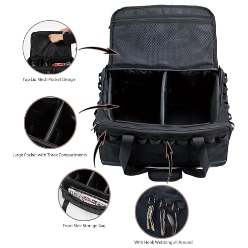 COOZMENT 35L Camping Bag,Tactical Duffle Bag with Waterproof Bottom,Shoe Bag for Travel/Outdoor with 3 Adjustable Dividers,Picnic Camping Organizer,Multi-functional Duffel Bag for Camping/Sports/GYM - style: Standard Style