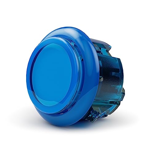 Qanba Gravity KS Mechanical Shafts Silent Pushbutton 30mm Snap-in (Boxed (Clear Blue D01（8 pcs）) - color: Clear Blue D01（8 pcs）