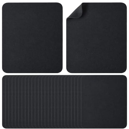25 Pack Computer Mouse Pad, Waterproof Mousepads Bulk with Non-Slip Rubber Base, Smooth Textured Surface for Gaming, Office, Home, Laptop & Desktop Computers, Black, 7.09 x 8.66 Inch