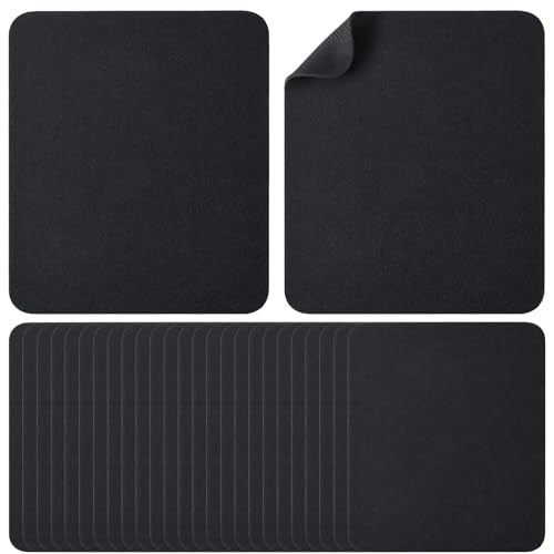 25 Pack Computer Mouse Pad, Waterproof Mousepads Bulk with Non-Slip Rubber Base, Smooth Textured Surface for Gaming, Office, Home, Laptop & Desktop Computers, Black, 7.09 x 8.66 Inch