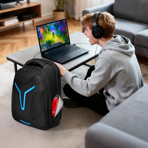 MATEIN 18 inch Gaming Laptop Backpack with Thick Padded Laptop Compartment | Anti Theft, Extra Large Backpack with Rain Cover, Waterproof Travel Bag, Tech Organizer Gaming Accessories