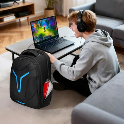 MATEIN 18 inch Gaming Laptop Backpack with Thick Padded Laptop Compartment | Anti Theft, Extra Large Backpack with Rain Cover, Waterproof Travel Bag, Tech Organizer Gaming Accessories