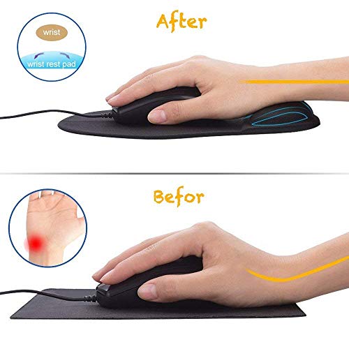 Office Mousepad with Gel Wrist Support - Ergonomic Gaming Desktop Mouse Pad Wrist Rest - Design Gamepad Mat Rubber Base for Laptop Computer -Silicone Non-Slip Special-Textured Surface (07Purple) - color: 07Purple