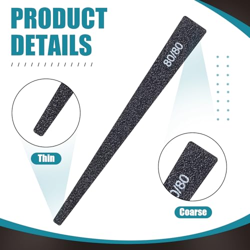 Honoson 20 Pcs Sanding Sticks for Plastic Models 3D Print Polishing Sticks Assorted Metal and Wood Sanding Tools Accessory for Model Craft Amateur Beginner(Low Grits and High Grits,Groovy Style) - style: Groovy Style