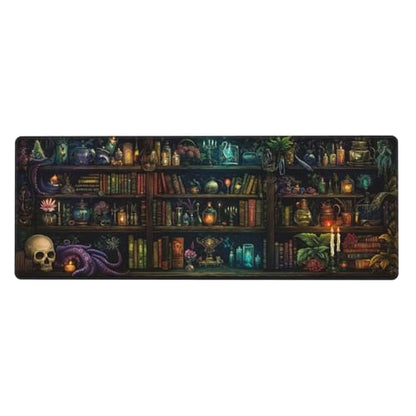Library Mysterious Mouse Pad XL Large Mousepad Non Slip Rubber Base Desk Mat for Laptop Computer Gaming 31.5" X 12" - color: Mysterious Library
