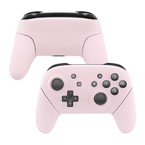 eXtremeRate Cherry Blossoms Pink Faceplate Backplate Handles for Nintendo Switch Pro Controller, DIY Replacement Hand Grip Housing Shell Cover for Nintendo Switch Pro - Controller NOT Included - color: Cherry Blossoms Pink