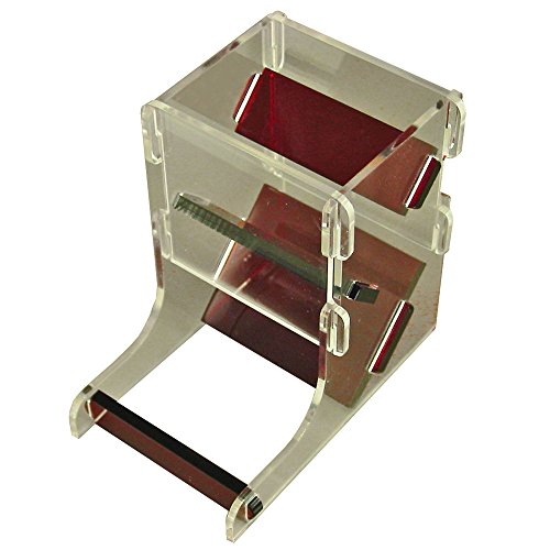 LITKO Mini Dice Tower | Fits 10mm & 12mm Dice | Rolls 10mm & 12mm mini dice — not 16mm+ | Collapsible flat-pack | Tool-free assembly | Catch tray | One kit - color: Translucent Red & Clear