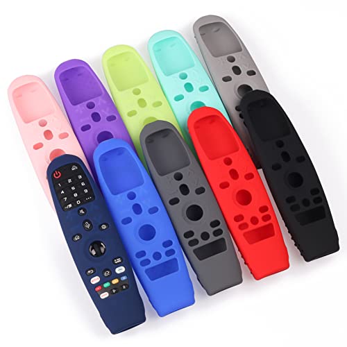 Hi Color Silicone Cover for LG AN-MR600/AN-MR650 / AN-MR18BA / AN-MR19BA/AN-MR20GA TV Remote Control Protective Sleeve for LG Magic TV Remote Cover Case(red) - color: red