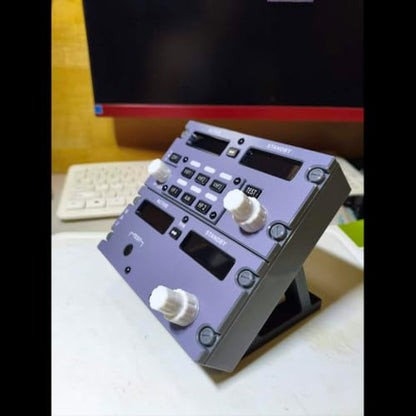 B737 1:1 COCKPIT Radio Tuning Panel (RTP) for MSFS2020, MSFS2024, X-Plane 12 - Compatible with ZIBO737, PMDG737 + Universal Travel Adapter for Japan, UK, EU, AU and US Standards (Dual-USB/Black)