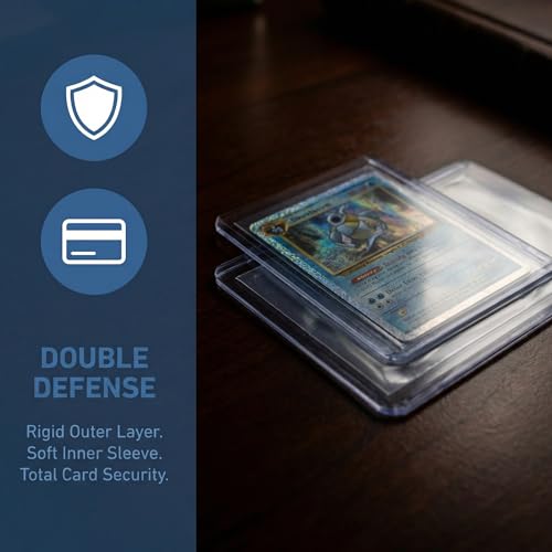 400 Pcs 3 x 4 Inch Card Sleeves and Toploaders for Trading Cards | Includes 200 Hard And 200 Soft Card Protectors For Baseball, Football, Sports And Trading Card Storage And Display