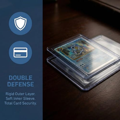 400 Pcs 3 x 4 Inch Card Sleeves and Toploaders for Trading Cards | Includes 200 Hard And 200 Soft Card Protectors For Baseball, Football, Sports And Trading Card Storage And Display