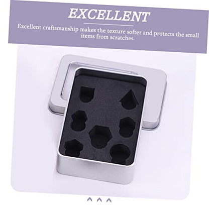 Metal Dice Storage Box with Foam Liners Portable Rectangular Tin Case for Dice Lightweight Organizer for RPG and Board Games